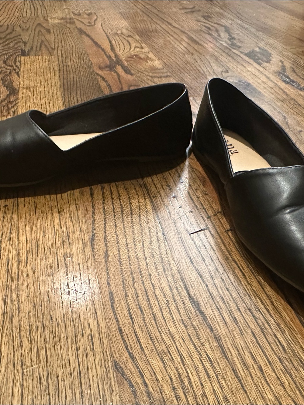 a.n.a Black Pointed Toe Flats - Picture 2 of 3